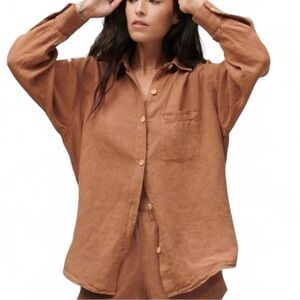 Mate The Label size Large Linen Button Down